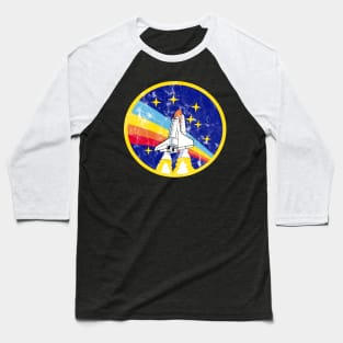 Space Shuttle Rainbow Baseball T-Shirt